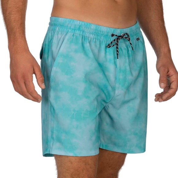 HurleyNWOT Aurora Green Space Dye Paradise Volley 17